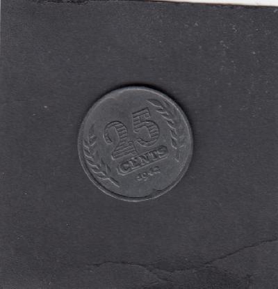 Beschrijving: 25 Cent WILHELMINA 